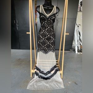 Mesh long formal dress